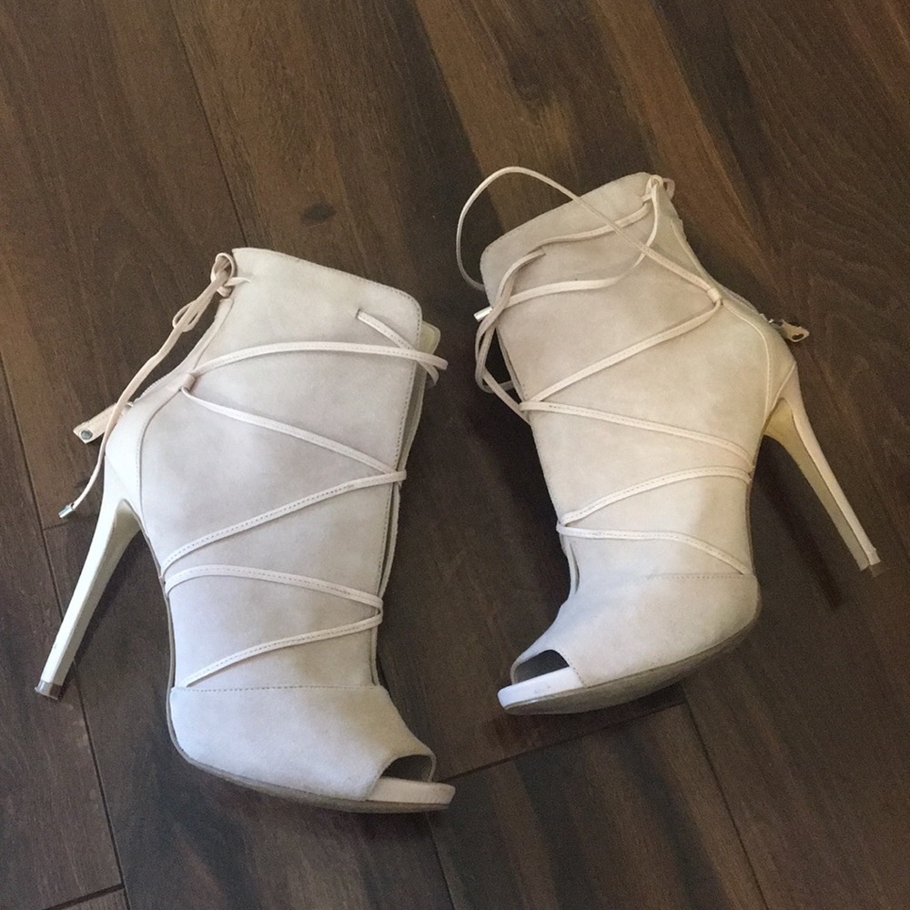 Guess booties. Peach/nude worn once